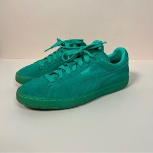 Puma x Solange suede Sneakers in sea green, sz 9 women’s